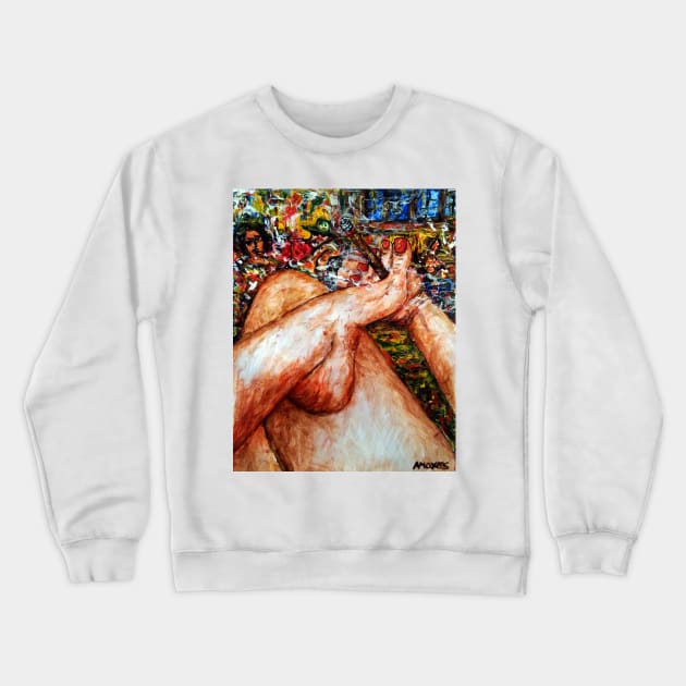 The foot smoker Crewneck Sweatshirt by amoxes